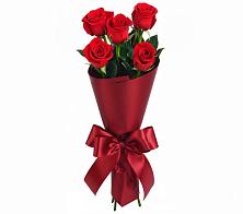 Букет 5 Красных роз Эдлесс Лав в Новоминской