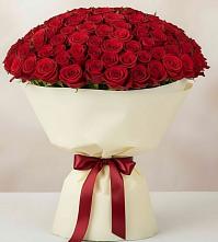 Букет 101 Красная роза Милано в Новоминской