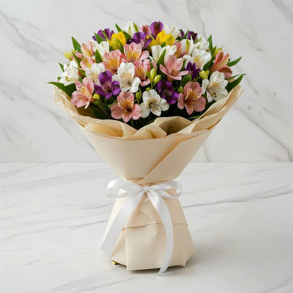 Букет цветов из: Альстромерии в Новоминской