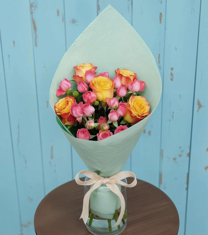 Букет цветов из: Розы в Новоминской