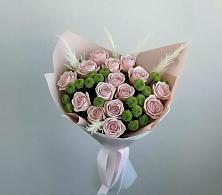 Букет цветов из:  Розы и Хризантемы #REPLACE_PRED# Новоминской