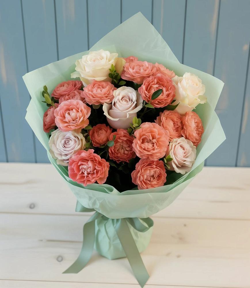 Букет цветов из: Розы в Новоминской