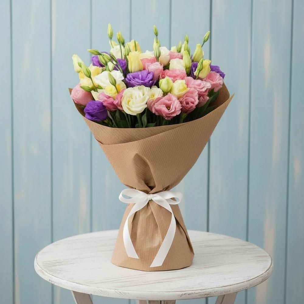 Букет цветов из: Лизиантусы в Новоминской