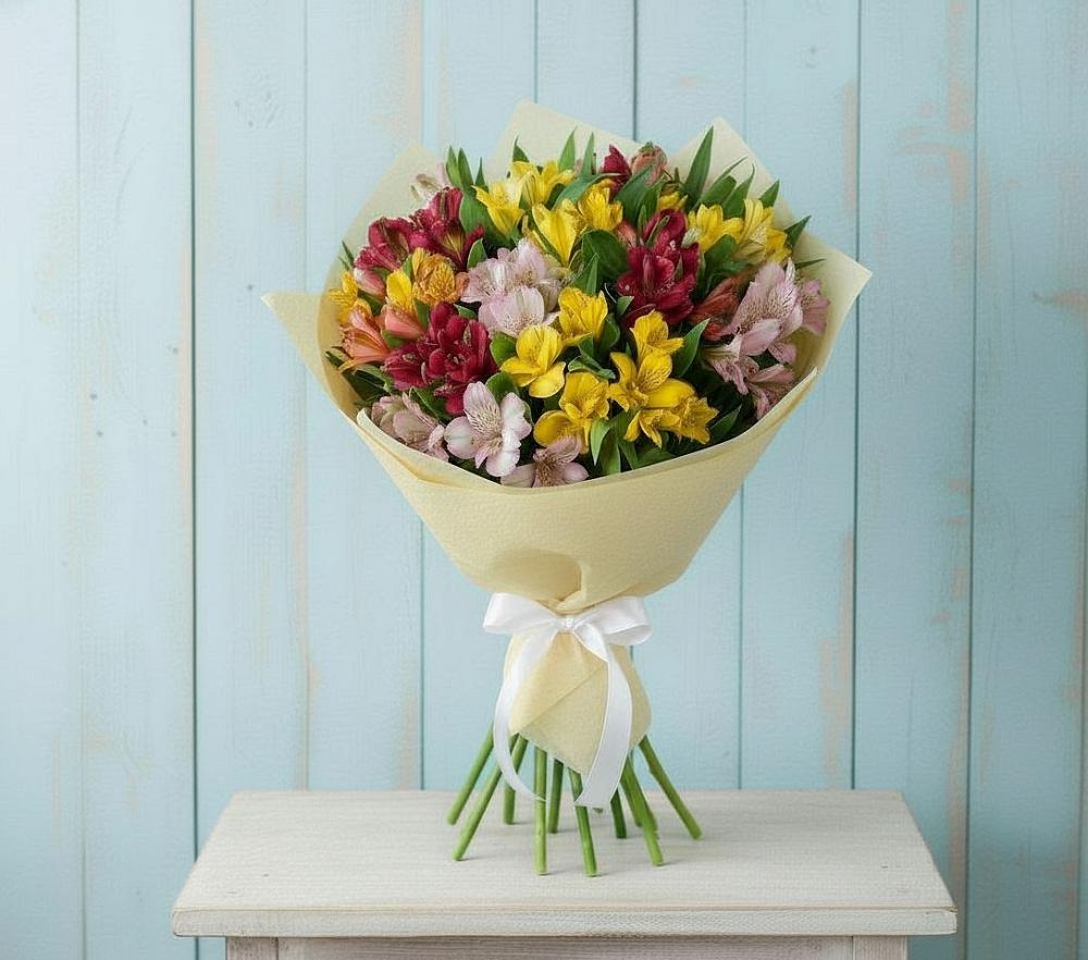 Букет цветов из: Альстромерии в Новоминской